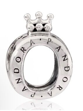 Pandora Silver Crown O-Shaped Spacer Charm